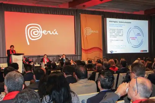Ministra de Energía y Minas, Susana Vilca, expone en feria PDAC 2020 en Toronto, Canadá. Foto: Cortesía.