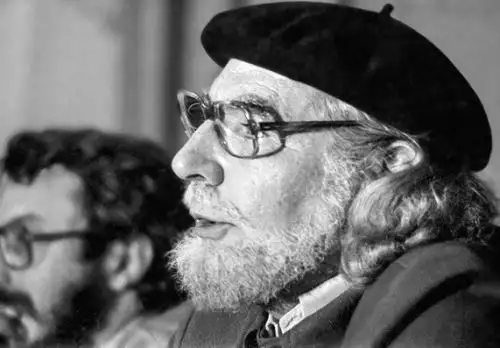 Poeta nicaragüense Ernesto Cardenal en el Perú.
