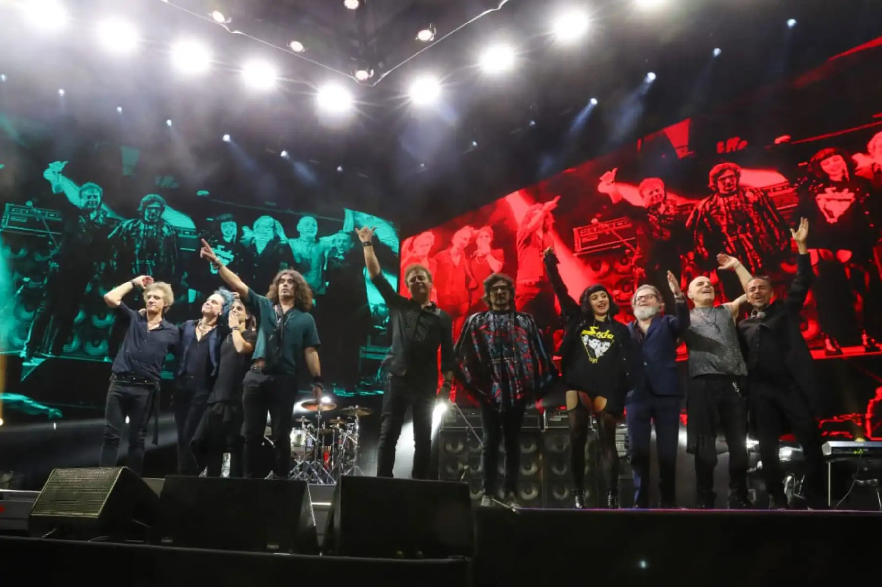Concierto “Gracias totales”en el Estadio Nacional de Lima, con grandes invitados internacionales, en homenaje al grupo de rock histórico Soda Stereo.
Foto: ANDINA/Andrés Valle