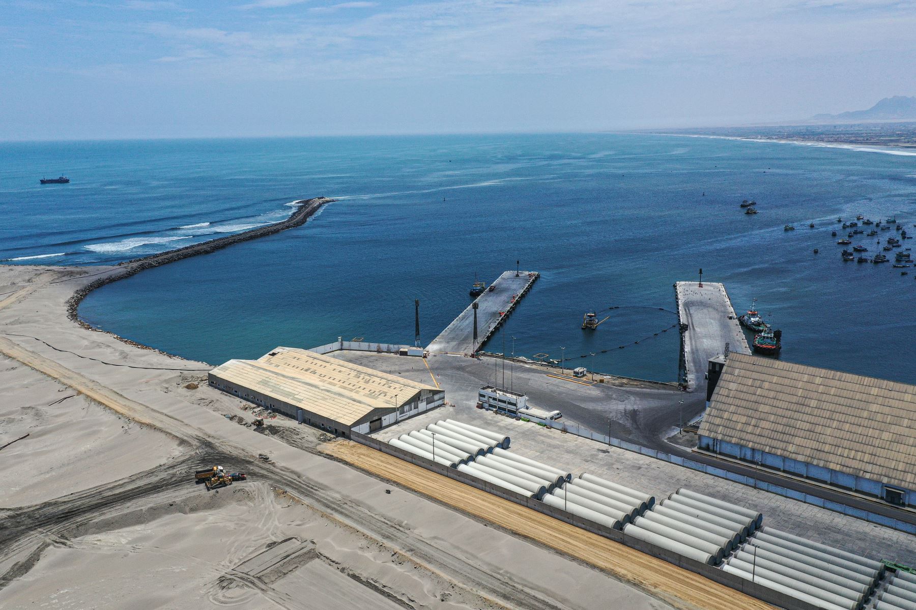 Se reanudarán los trabajos de modernización del puerto de Salaverry, como parte de la Fase 1 de la reactivación económica. ANDINA/Prensa Presidencia