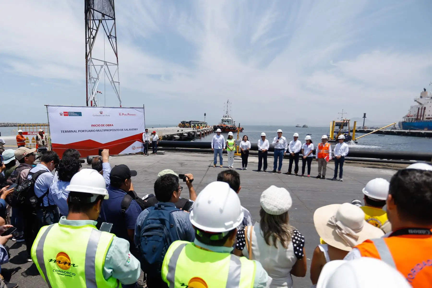 Presidente Martín Vizcarra participa en ceremonia de inicio de obra del proyecto de modernización del Terminal Portuario Multipropósito de Salaverry en Trujillo.
Foto: ANDINA/Prensa Presidencia