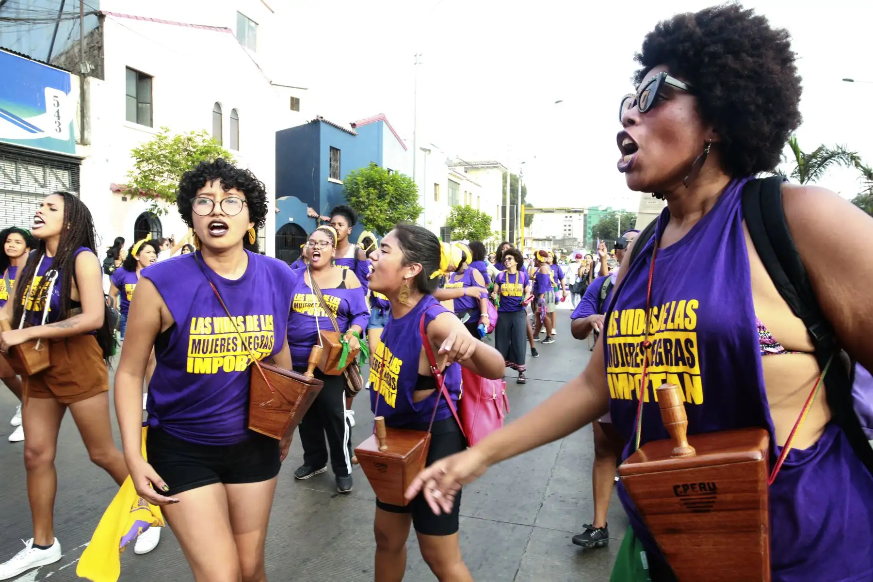 Marcha de Mujeres "Trabajadoras Si, Explotadas 
 y Violentadas No".En el marco de las Celebraciones por el Día Internacional de la Mujer en el centro de Lima. Foto: ANDINA/Jhony Laurente