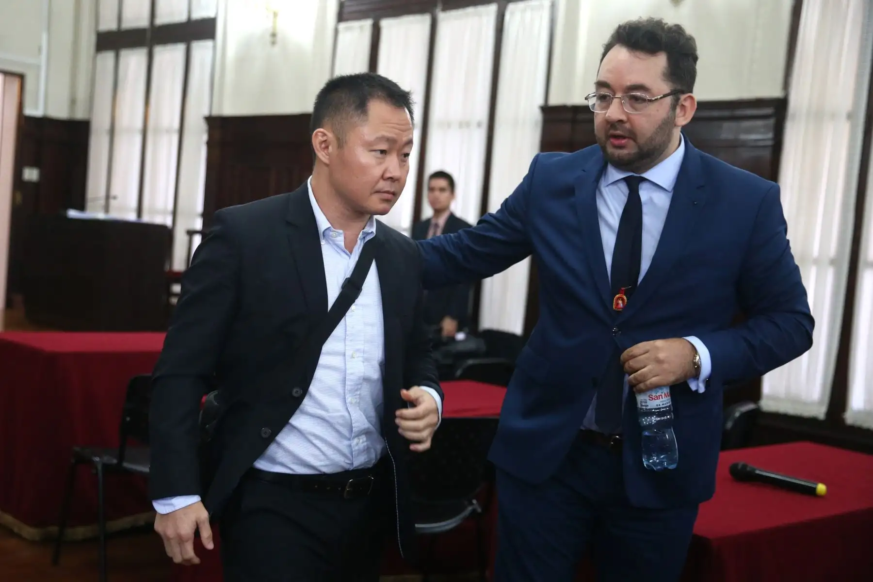 El Poder Judicial realiza la audiencia preliminar de control de acusación fiscal contra los excongresistas Kenji Fujimori. foto/Andina: Vidal Tarqui.