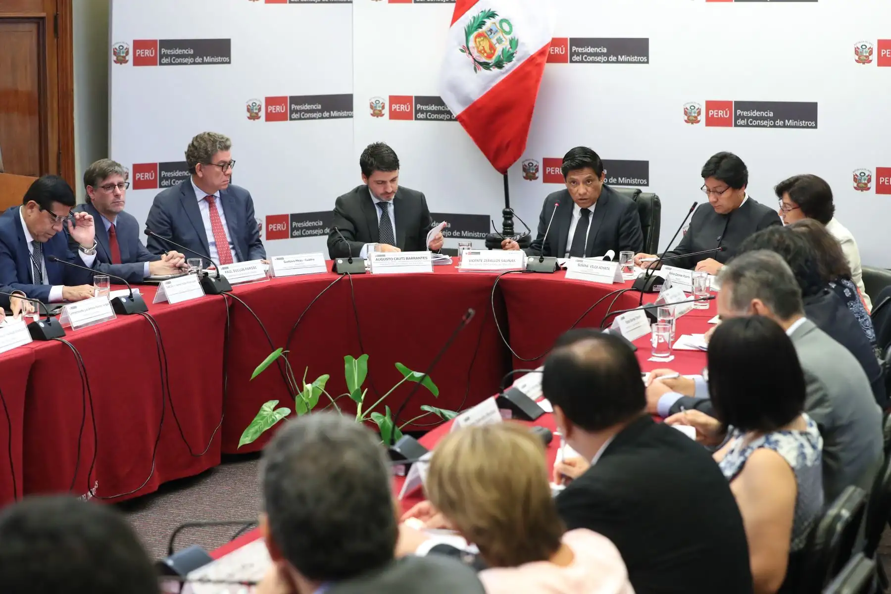 83.° sesión de la comisión multisectorial en que participó el presidente de la PCM, Vicente Zeballos; junto a los titulares de Cancillería, Ambiente, Energía y Minas y Trabajo, con el objetivo de dar seguimiento a las acciones del Gobierno frente a la minería ilegal. Foto: ANDINA/PCM