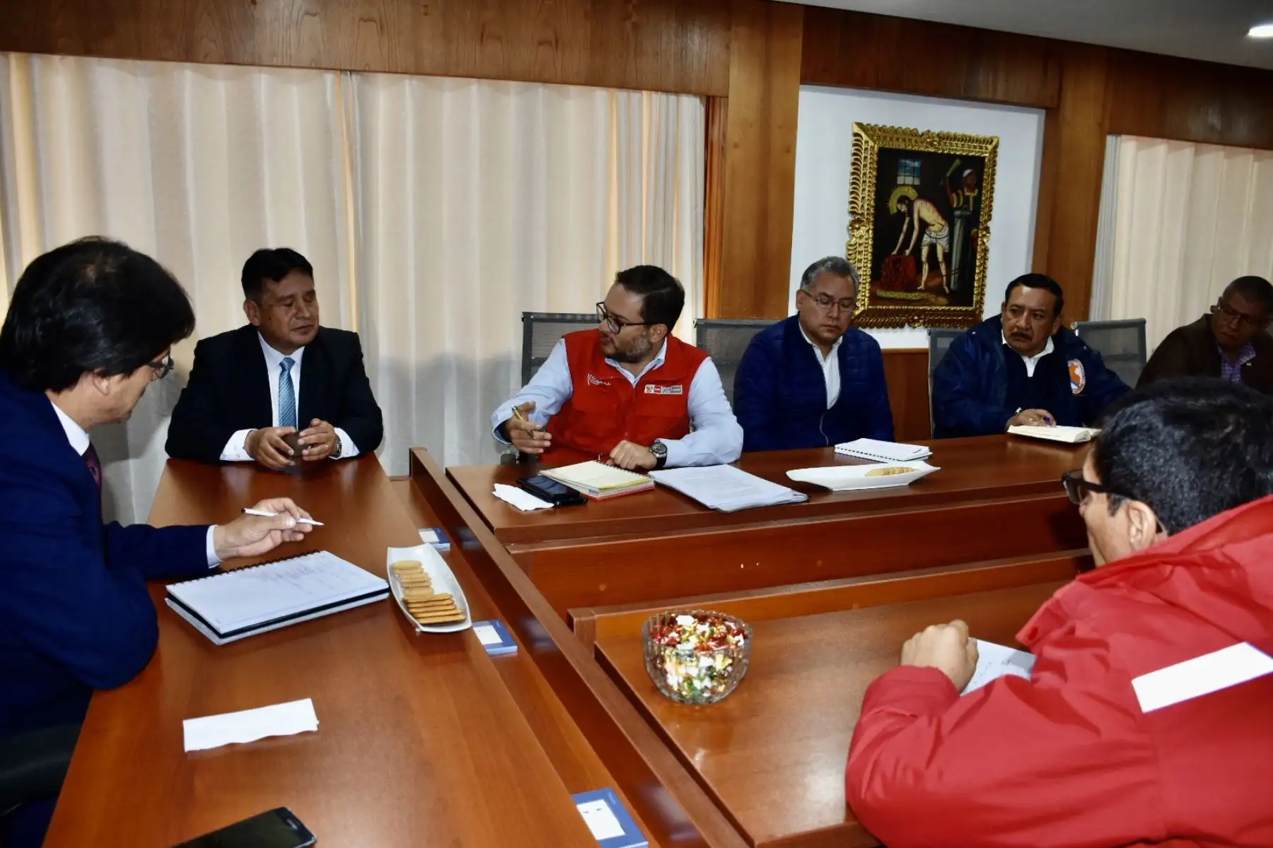 El ministro de Comercio Exterior y Turismo Edgar Vásquez  llegó a la ciudad del Cuzco, para coordinar y verificar junto a autoridades de la región; la implementación de los protocolos de prevención contra el COVID-19.Foto:ANDINA/Mincetur