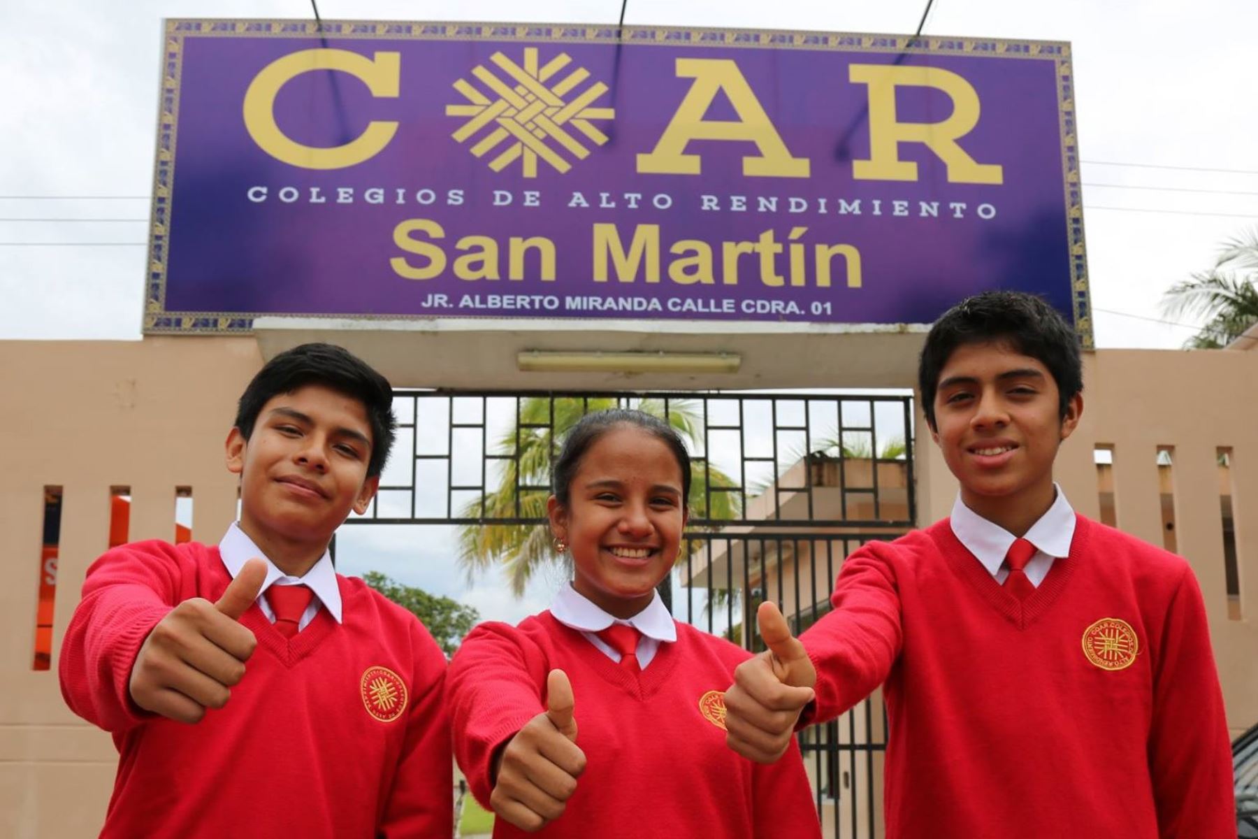 Escolares de familias afiliadas al programa Juntos ingresan al COAR de San Martín. ANDINA/archivo