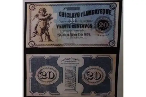 En el palacio municipal de Chiclayo se exhibe una muestra de monedas, billetes y fichas del Perú y Lambayeque. Foto: Cortesía/Silvia Depaz