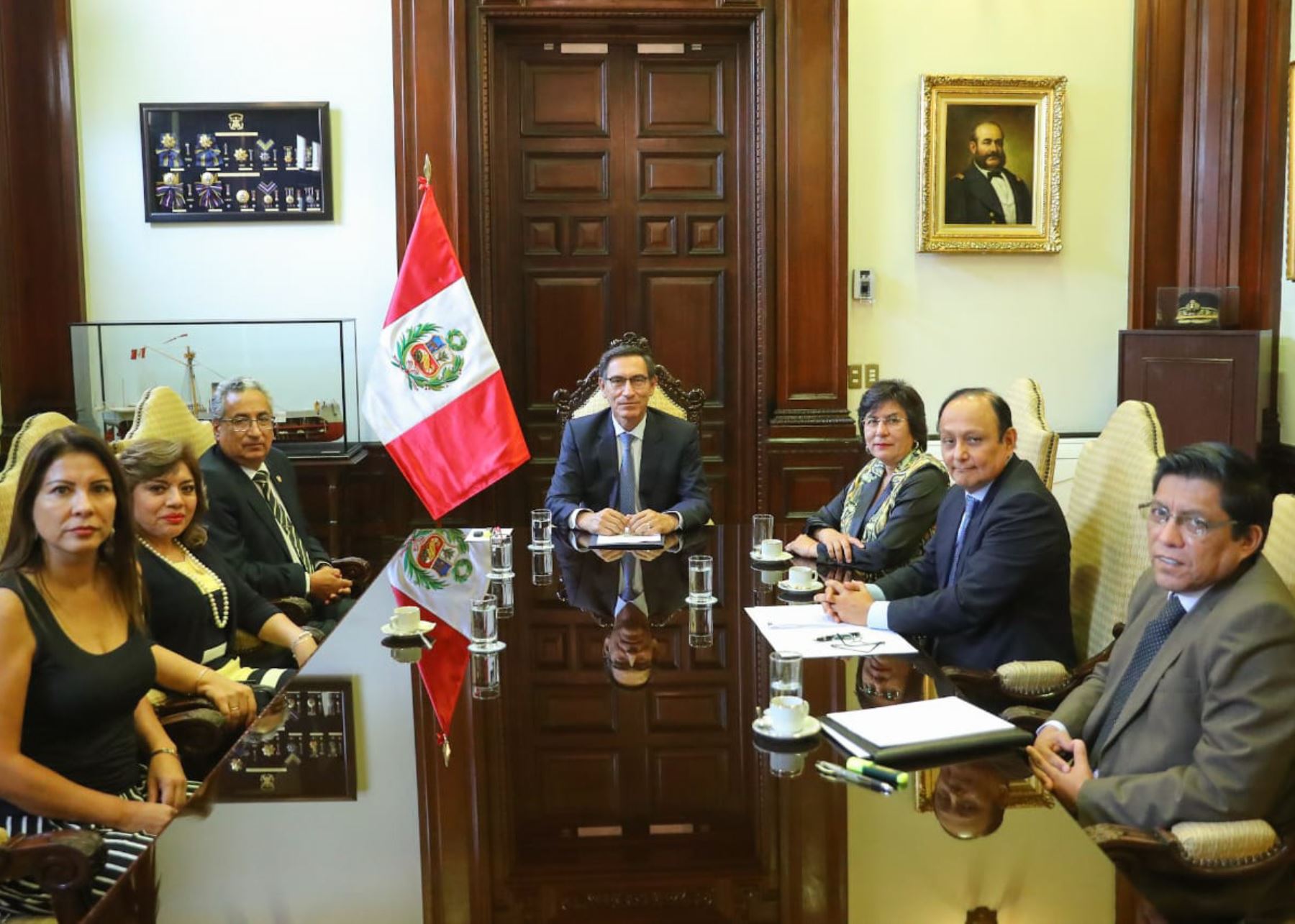 Presidente Martín Vizcarra lidera reunión del Consejo de Estado en Palacio de Gobierno.