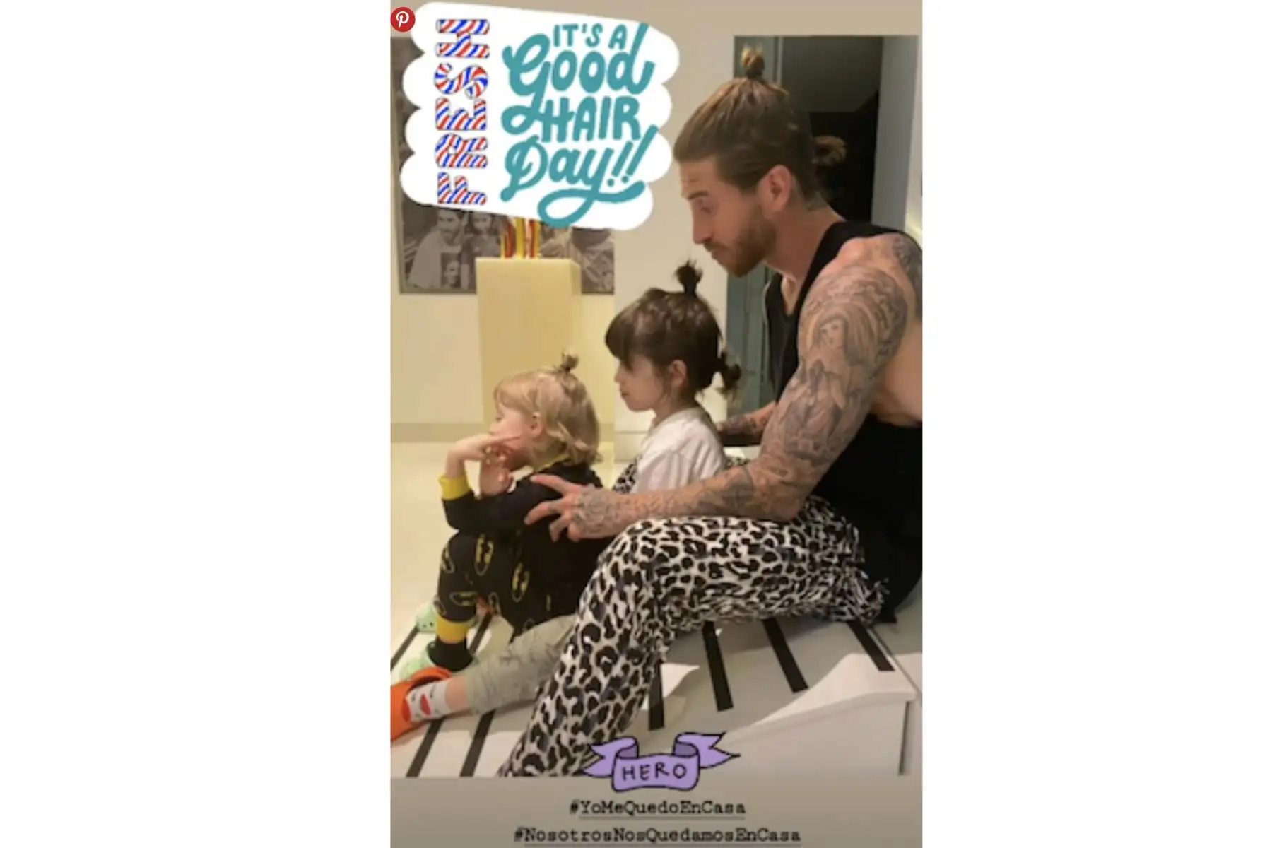 Sergio Ramos, disfruta en sesión de peluquería con sus hijos tras quedarse en casa y prevenir ante el avance del coronavirus.
Foto: Instagram Ramos