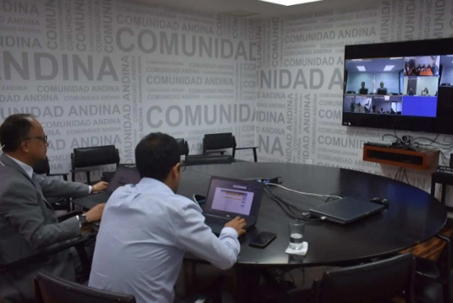 Videoconferencia en la Comunidad Andina. Foto: Cortesía.