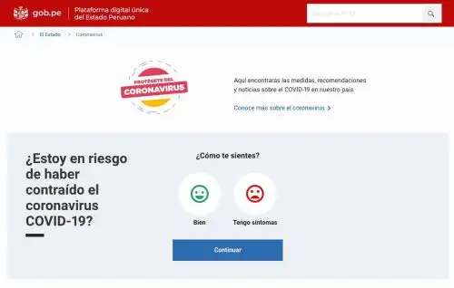 Plataforma virtual único con información oficial sobre coronavirus.