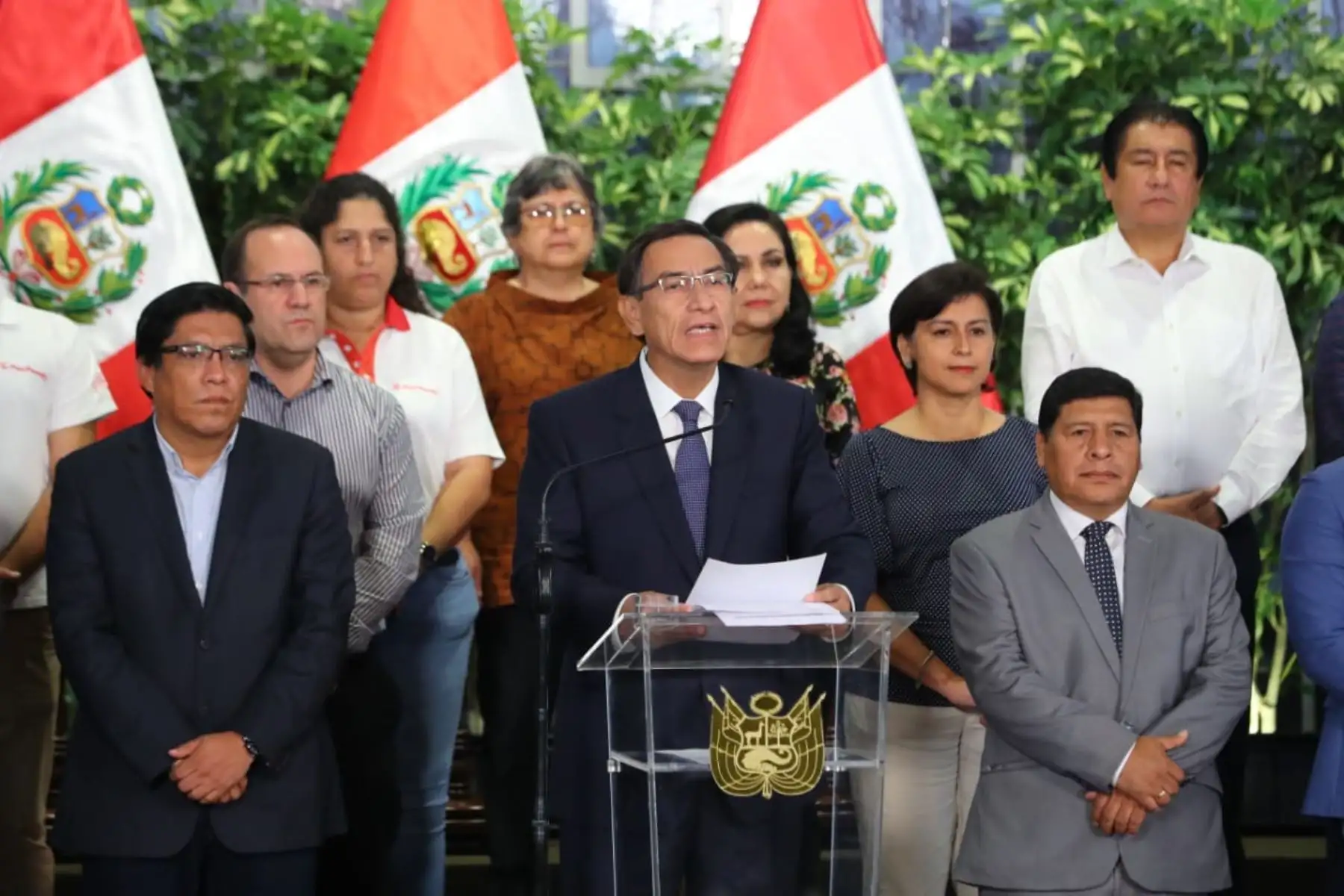 Presidente Martín Vizcarra en mensaje a la Nación, decreta Estado de emergencia en todo el país por el coronavirus. Foto: ANDINA/Prensa Presidencia