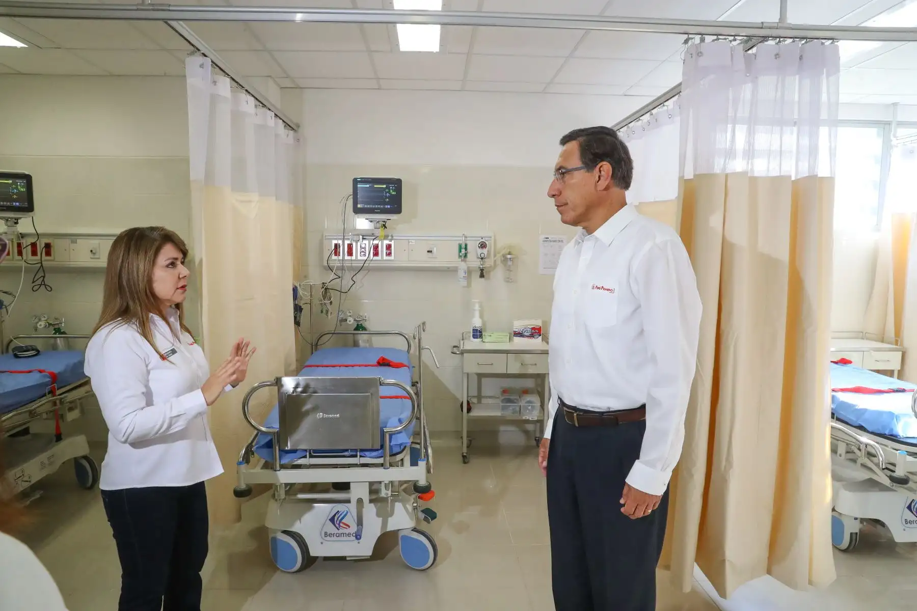 El presidente Martín Vizcarra, realiza una visita inopinada al Centro de contención hospitalaria para Coronavirus de Lima  Metropolitana.
Foto: ANDINA/Prensa Presidencia