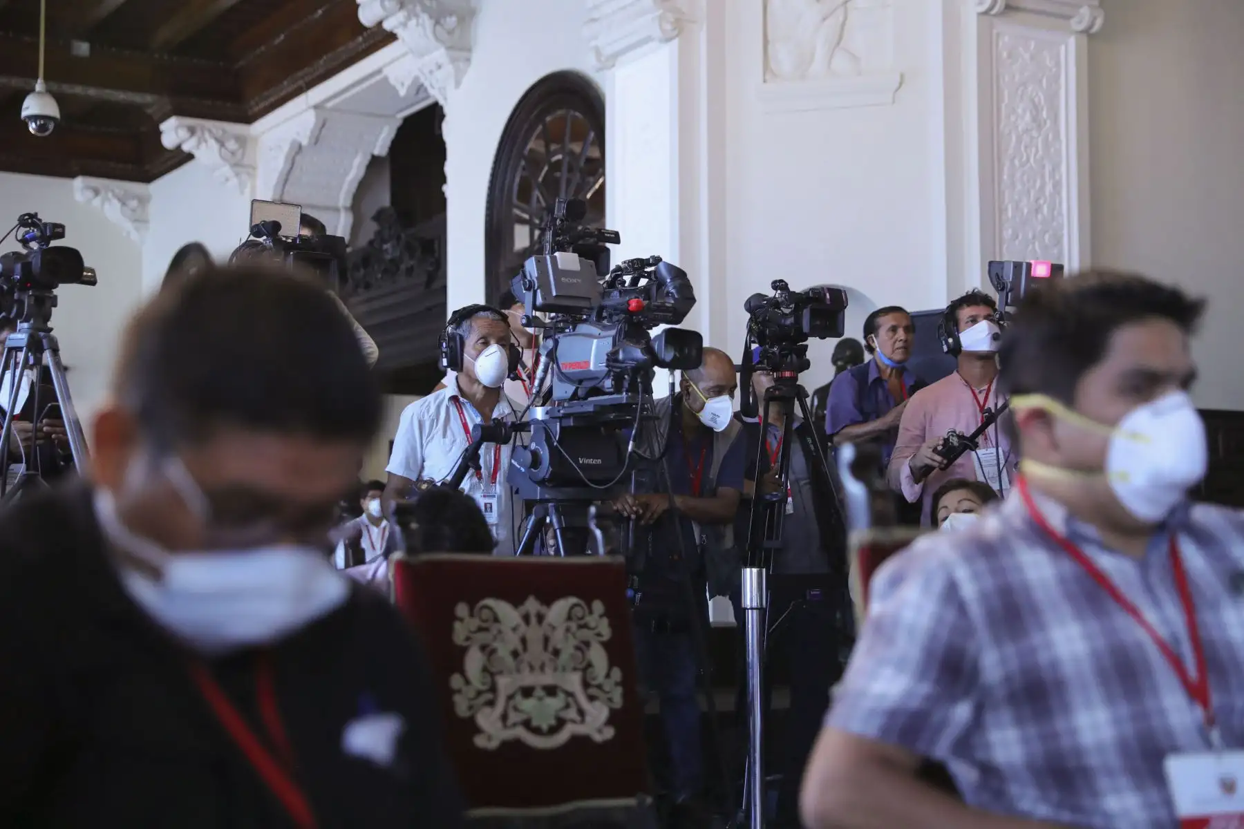Presidente Martín Vizcarra y ministros informan sobre nuevas medidas en el Estado de Emergencia.
Foto: ANDINA/Prensa Presidencia