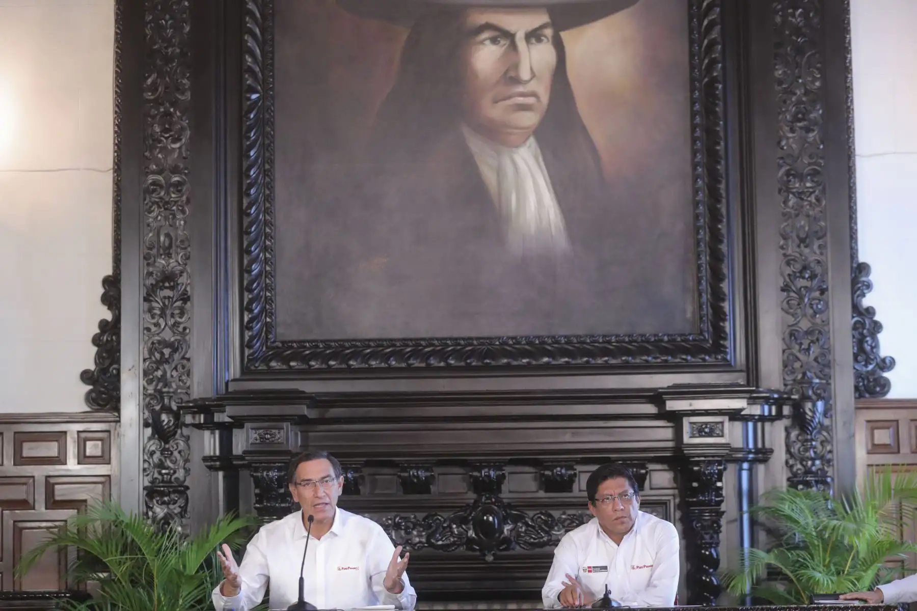 Presidente Martín Vizcarra y ministros informan sobre nuevas medidas en el Estado de Emergencia.
Foto: ANDINA/Prensa Presidencia