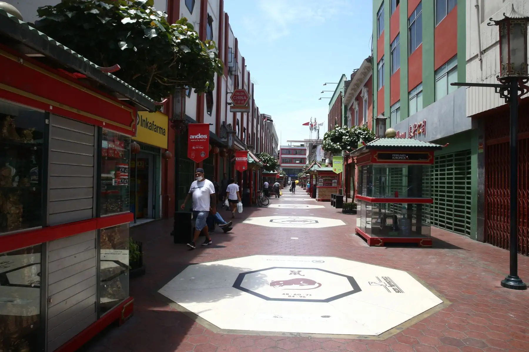 La calle Capón en el Centro de Lima luce vacío por el Estado de Emergencia. Foto: ANDINA/Vidal Tarqui