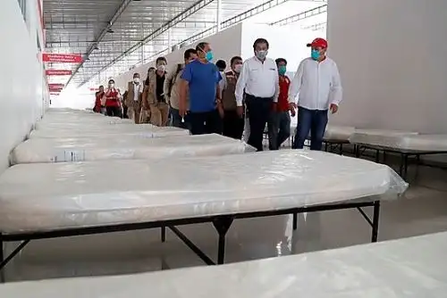 Ministro Rodolfo Yáñez visito hospital en la región Piura, en el marco de la emergencia nacional contra el coronavirus.