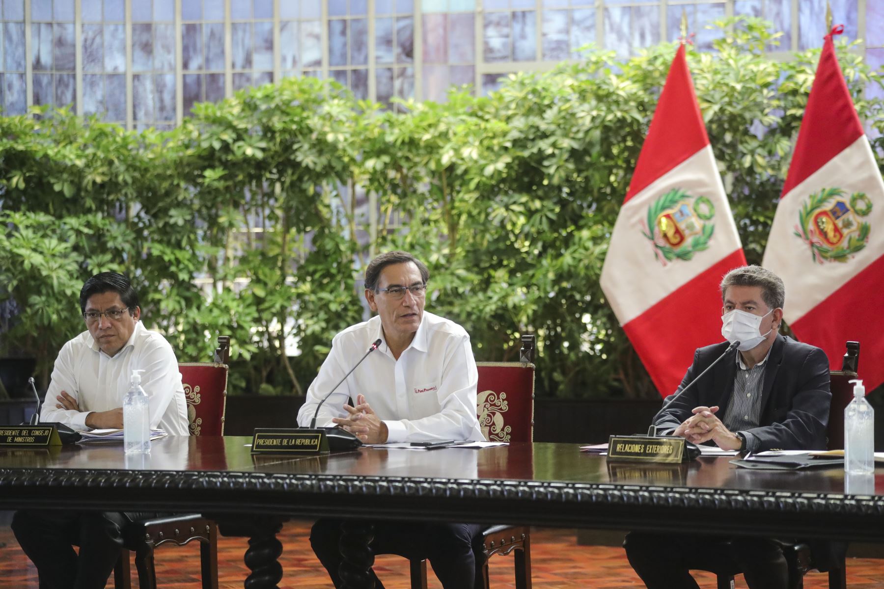 Presidente  Vizcarra y  ministros de Estado informan sobre las medidas y acciones que se implementan en el Estado de Emergencia Nacional.
Foto:ANDINA/Prensa Presidencia