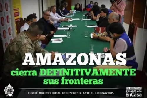 La Comisión Multisectorial de Respuesta Contra el Coronavirus, decidió cerrar definitivamente los sitios fronterizos de ingreso a la región Amazonas como son: Balsas, Corral Quemado, Bella Vista, El Progreso Yambrasbamba, Rodríguez de Mendoza y Cahuide Condorcanqui; excepto para las movilidades que traen víveres, medicinas e insumos.