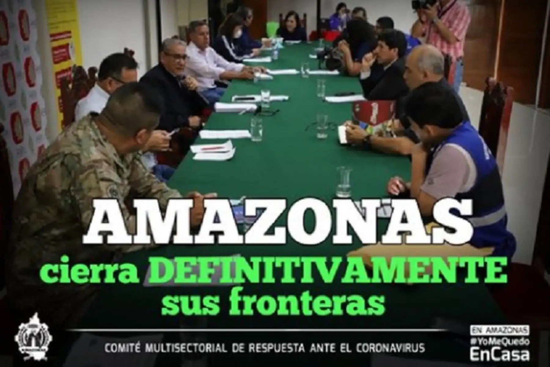 La Comisión Multisectorial de Respuesta Contra el Coronavirus, decidió cerrar definitivamente los sitios fronterizos de ingreso a la región Amazonas como son: Balsas, Corral Quemado, Bella Vista, El Progreso Yambrasbamba, Rodríguez de Mendoza y Cahuide Condorcanqui; excepto para las movilidades que traen víveres, medicinas e insumos.