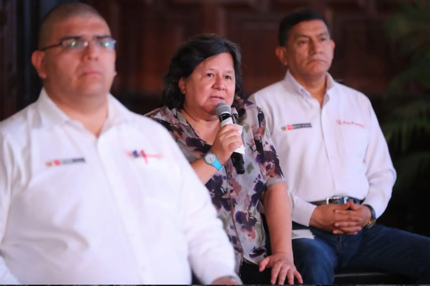 Ministra  de inclusión social Ariela Luna  informó sobre las medidas y acciones que se implementa su sector  en el Estado de Emergencia Nacional contra el COVID-19.Foto: ANDINA/Presidencia