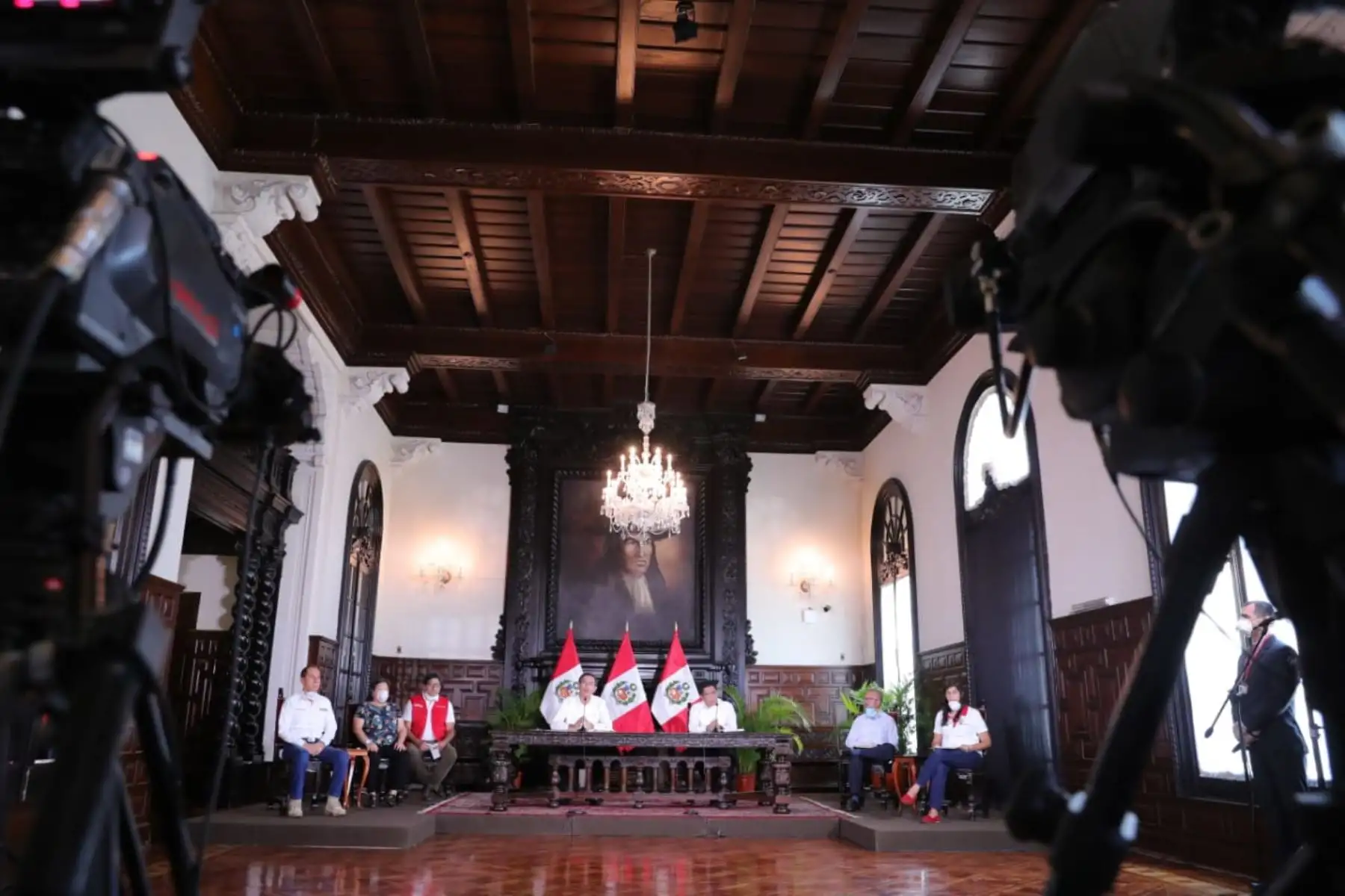 Presidente Vizcarra y ministros de Estado informan sobre las medidas y acciones que se implementan en el Estado de Emergencia Nacional. Foto:ANDINA/Prensa Presidencia