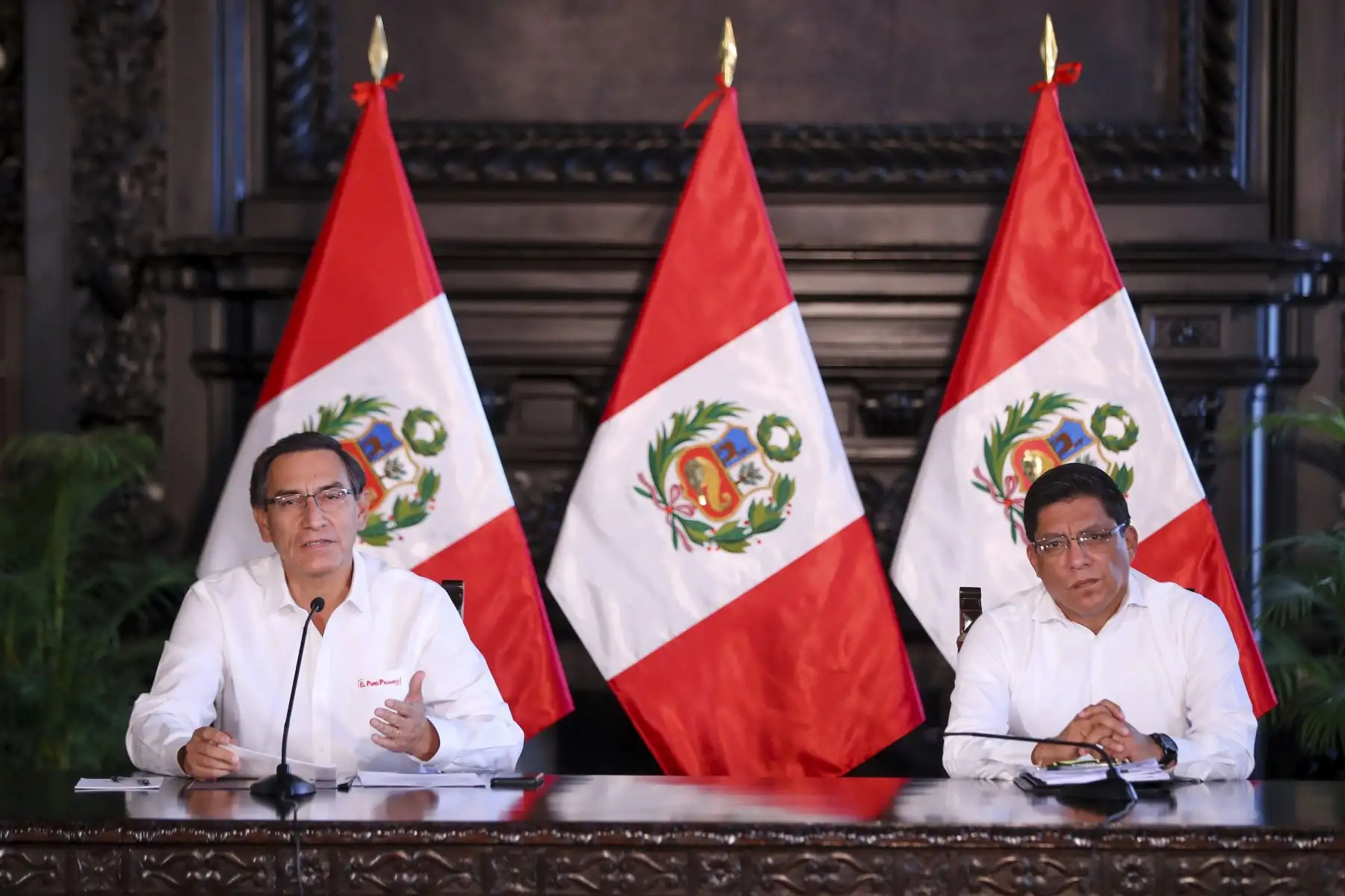 Presidente Vizcarra y ministros de Estado informan sobre las medidas y acciones que se implementan en el Estado de Emergencia Nacional. Foto:ANDINA/Prensa Presidencia