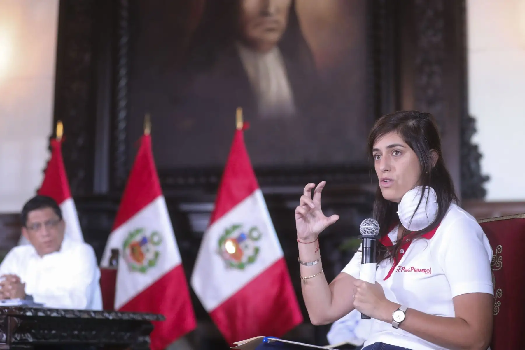 Ministra Economía, María Antonieta Alva informan sobre las medidas y acciones que implementa su sector, frente al  Estado de Emergencia Nacional. Foto:ANDINA/Prensa Presidencia