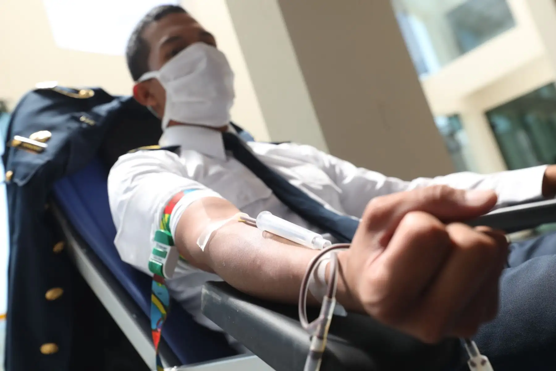 EsSalud lanza campaña de donación de sangre ante personal de la Fuerza Aerea del Perú.
Foto: EsSalud