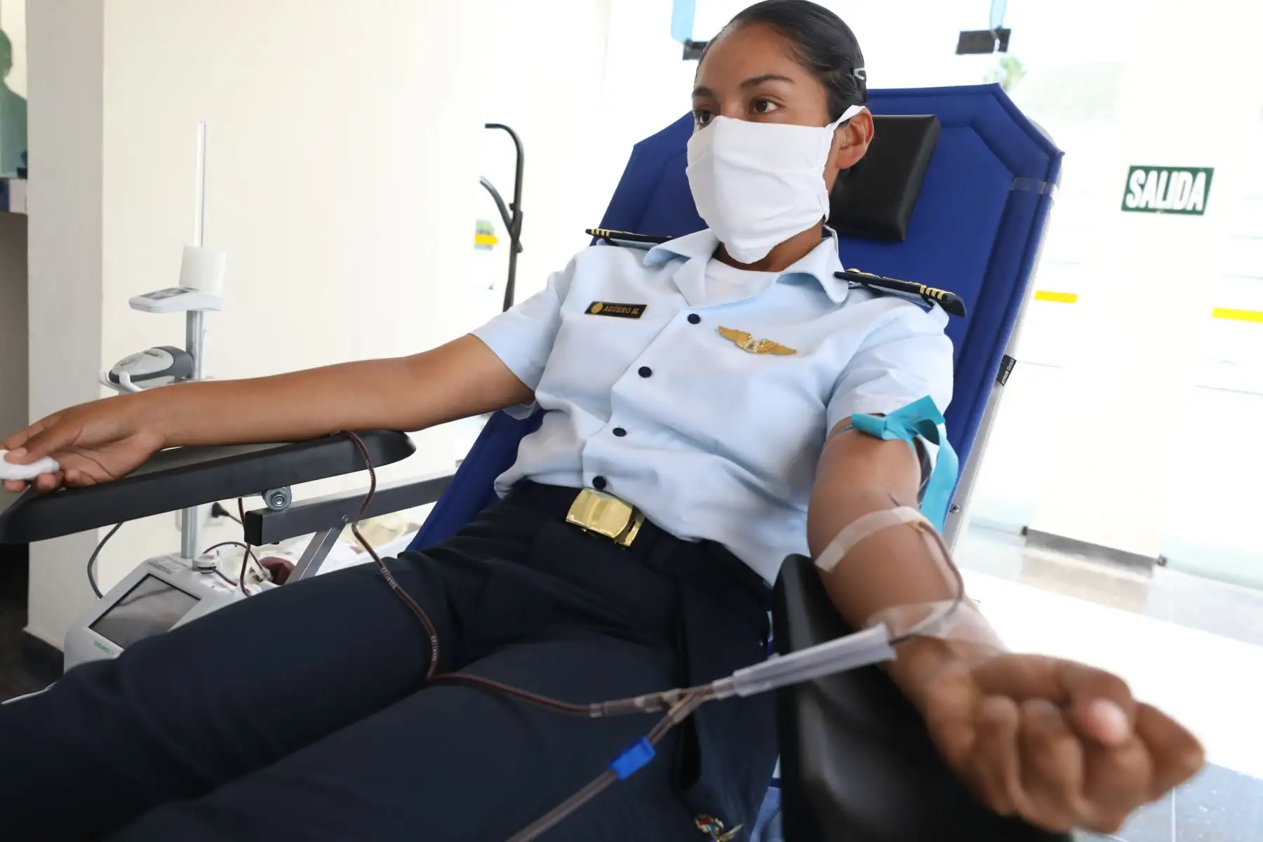 EsSalud lanza campaña de donación de sangre ante personal de la Fuerza Aerea del Perú.
Foto: EsSalud