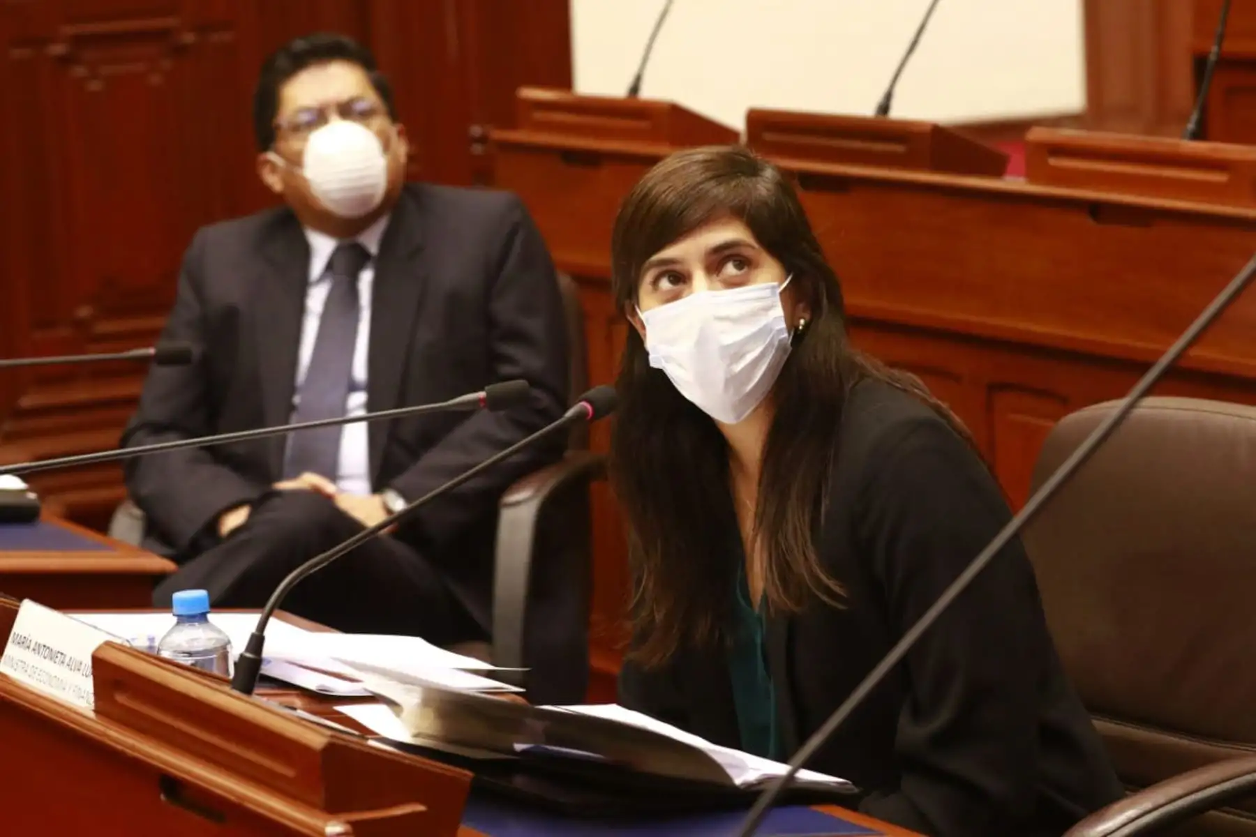 Ministra de Economía, María Antonieta Alva participa de la Junta de Portavoces del 
Congreso del Perú.
Foto: PCM