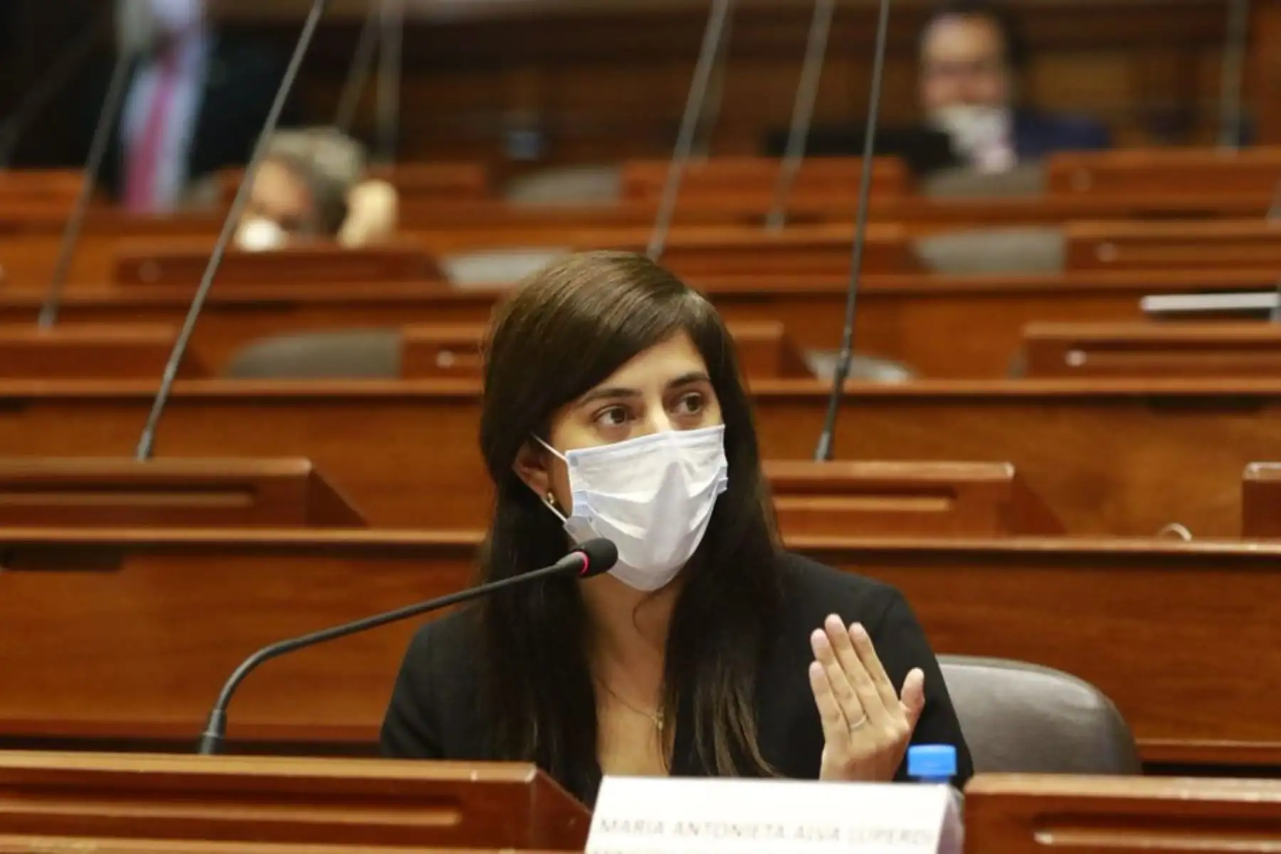 Ministra de Economía, María Antonieta Alva participa en la Junta de Portavoces del 
Congreso del Perú. Foto: ANDINA/Difusión