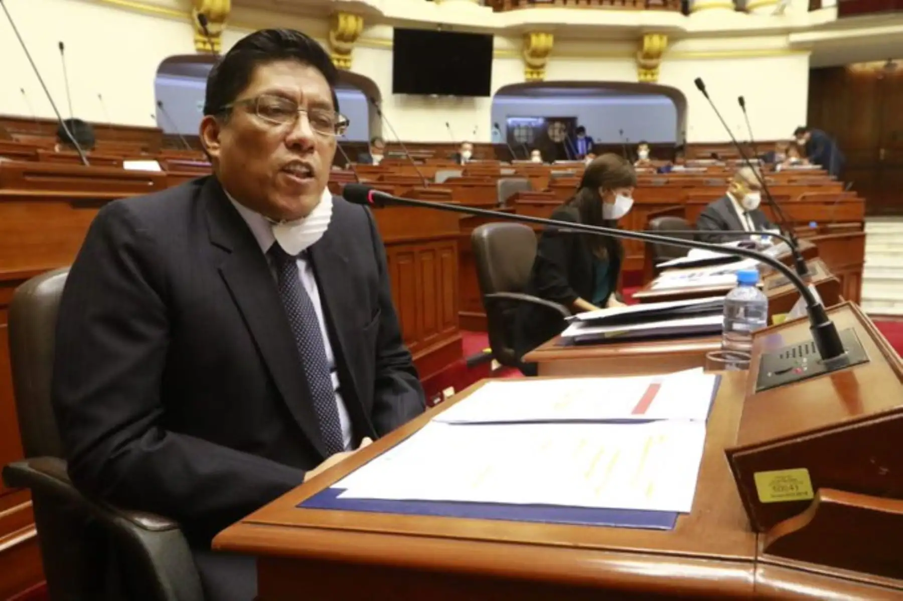 Jefe de gabinete, Vicente Zeballos participa en la Junta de Portavoces del 
Congreso del Perú. Foto: ANDINA/Difusión