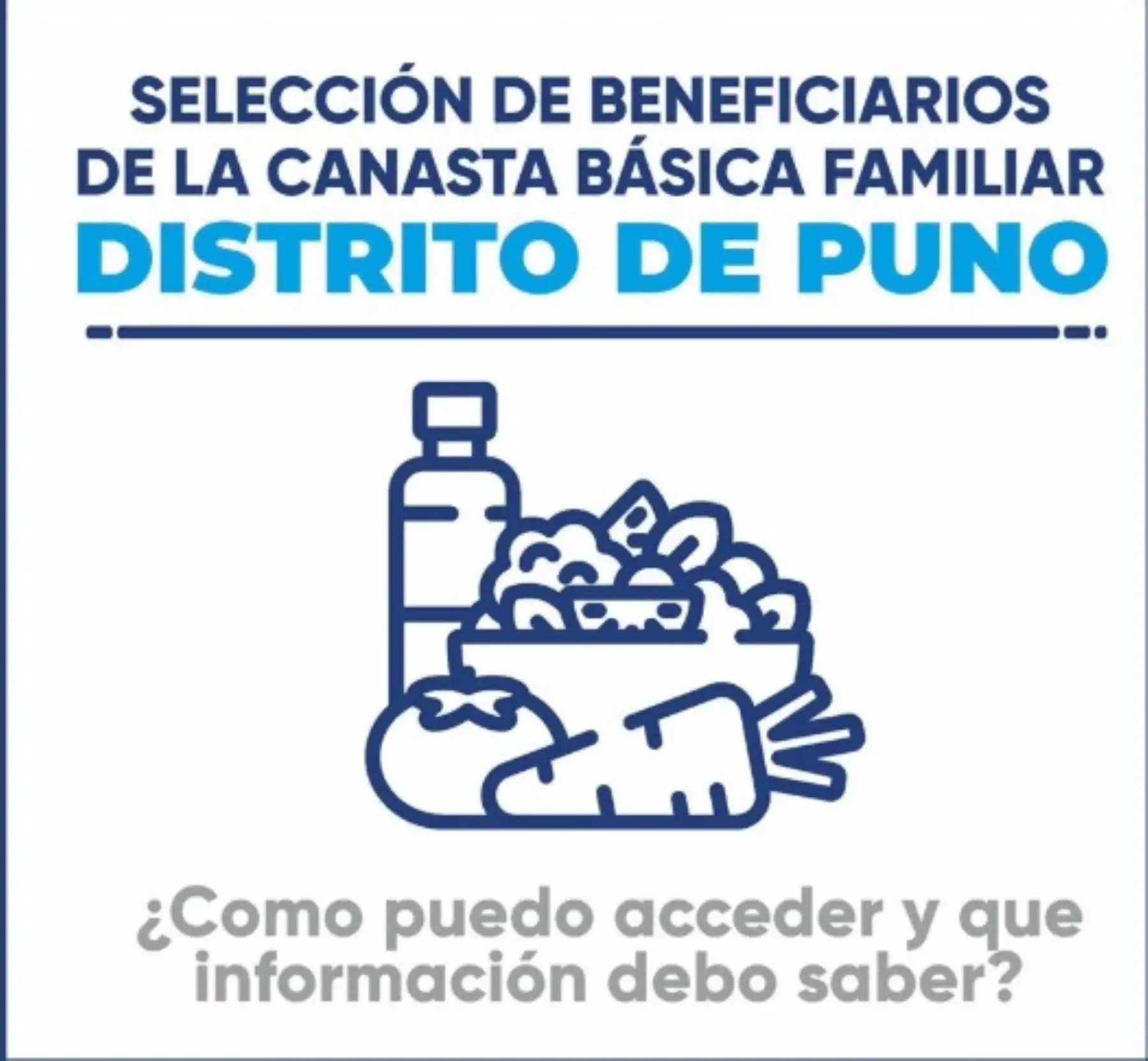 La Municipalidad Provincial de Puno informó que serán 2,500 familias vulnerables en condición de  extrema pobreza, las que recibirán la canasta de víveres adquiridos con la transferencia de 200,000 soles por parte del Ejecutivo, como parte de las medidas de apoyo social para sobrellevar el estado de emergencia frente al coronavirus covid-19.
