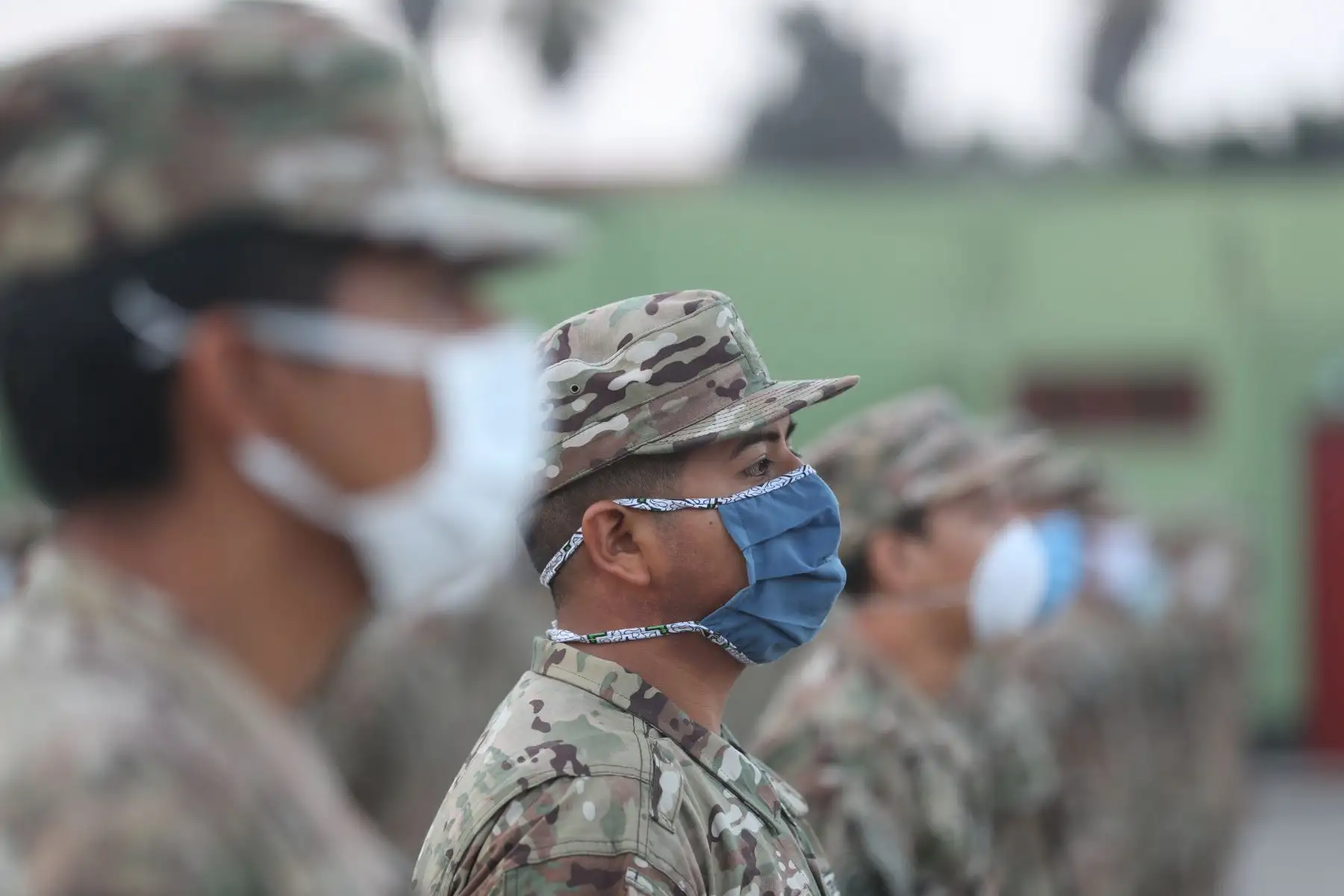 Ministro de Defensa Walter Martos dio la bienvenida a reservitas voluntarios, convocados para enfrentar la emergencia sanitaria del coronavius.Foto: ANDINA/Mindef