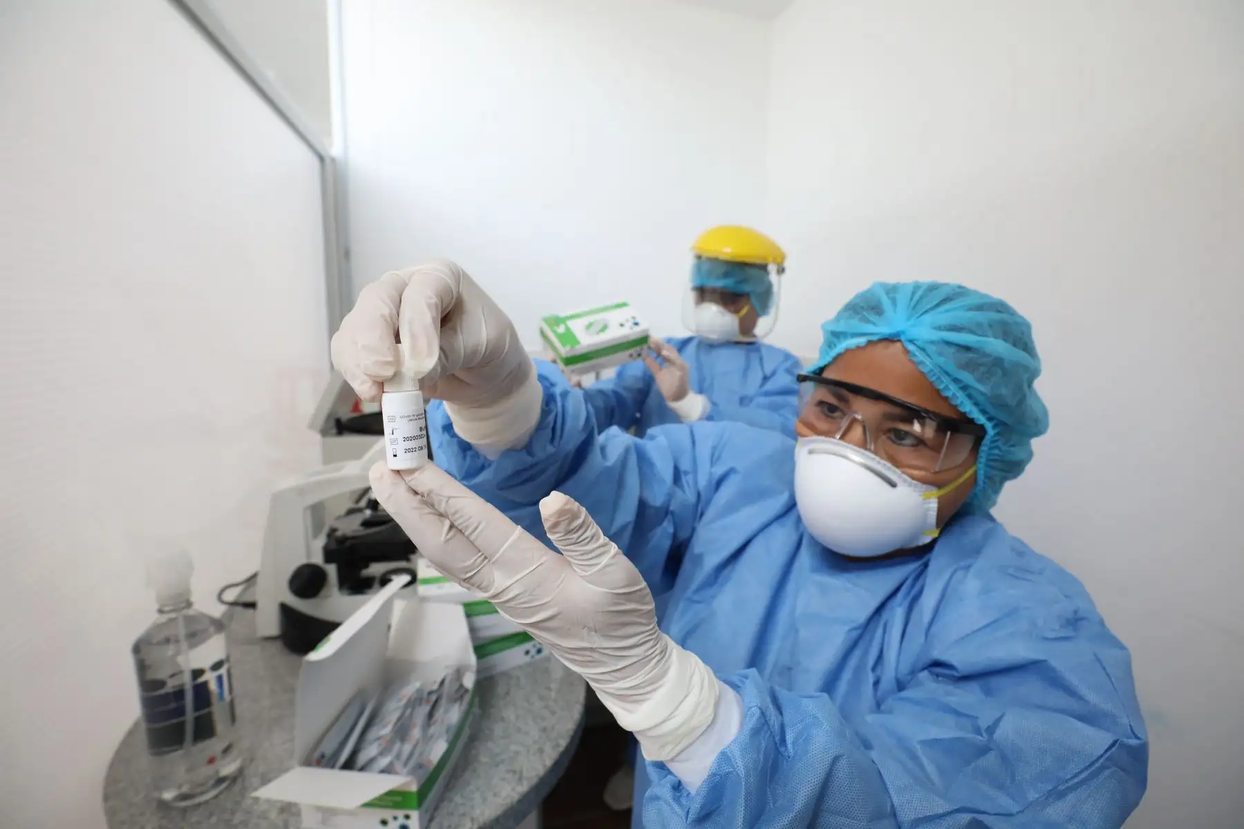 Centro de Atención y Aislamiento de Essalud  recibe las  pruebas rápidas de coronavirus. Foto: ANDINA/Essalud