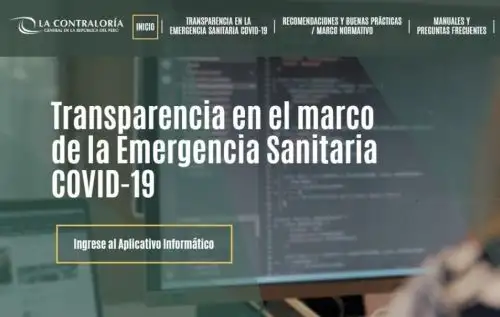 La Contraloría activó plataforma de transparencia de la gestión pública en la emergencia sanitaria covid-19 y afirma que desde hoy alcaldes deben registrar en línea la compra y entrega de canastas a familias vulnerables. ANDINA/Difusión