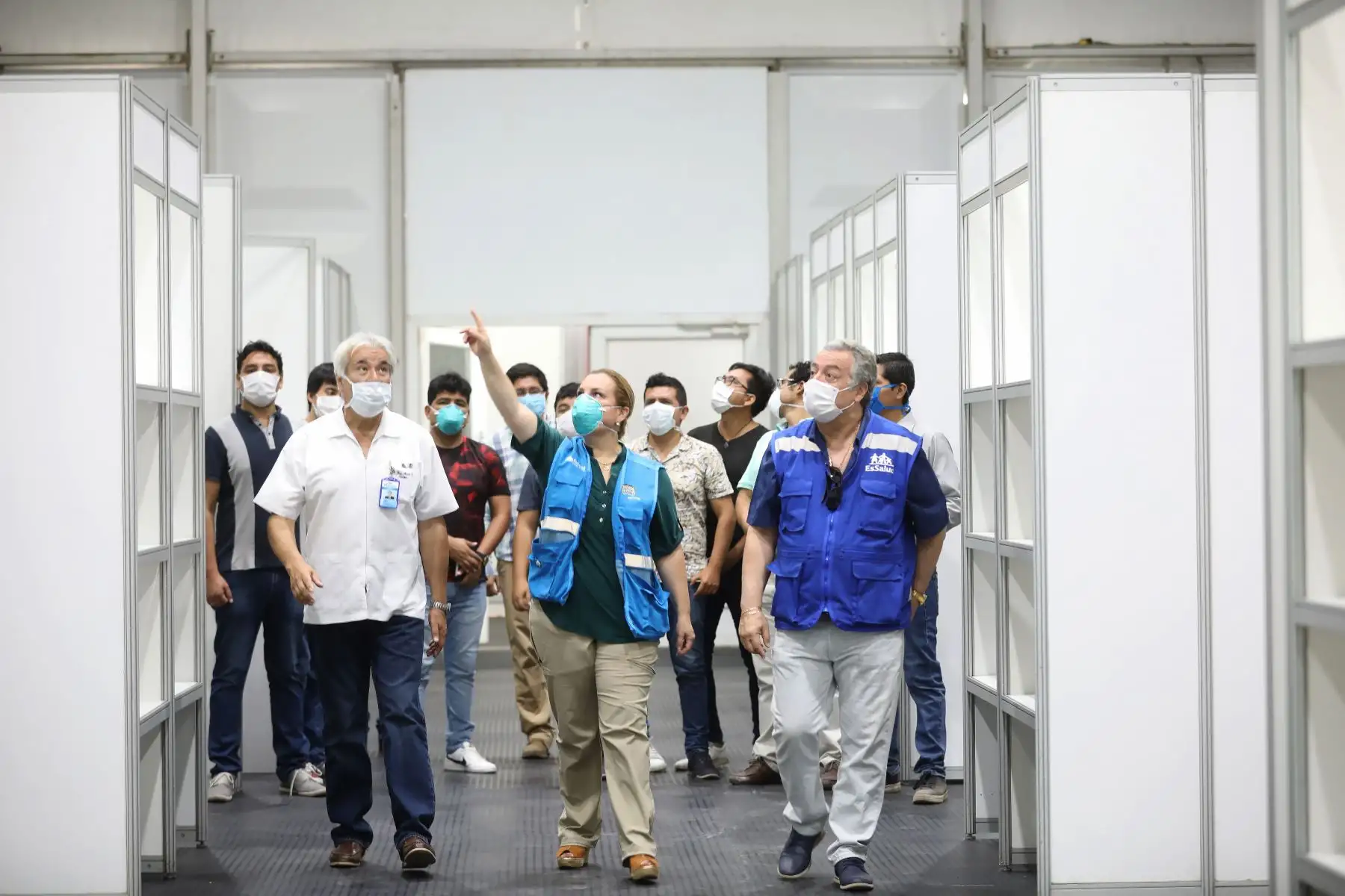 Presidenta Ejecutiva de EsSalud   Fiorella Molinelli, visitó el nuevo Hospital Covid Anexo San Isidro Labrador de Ate.Foto: ANDINA/Essalud