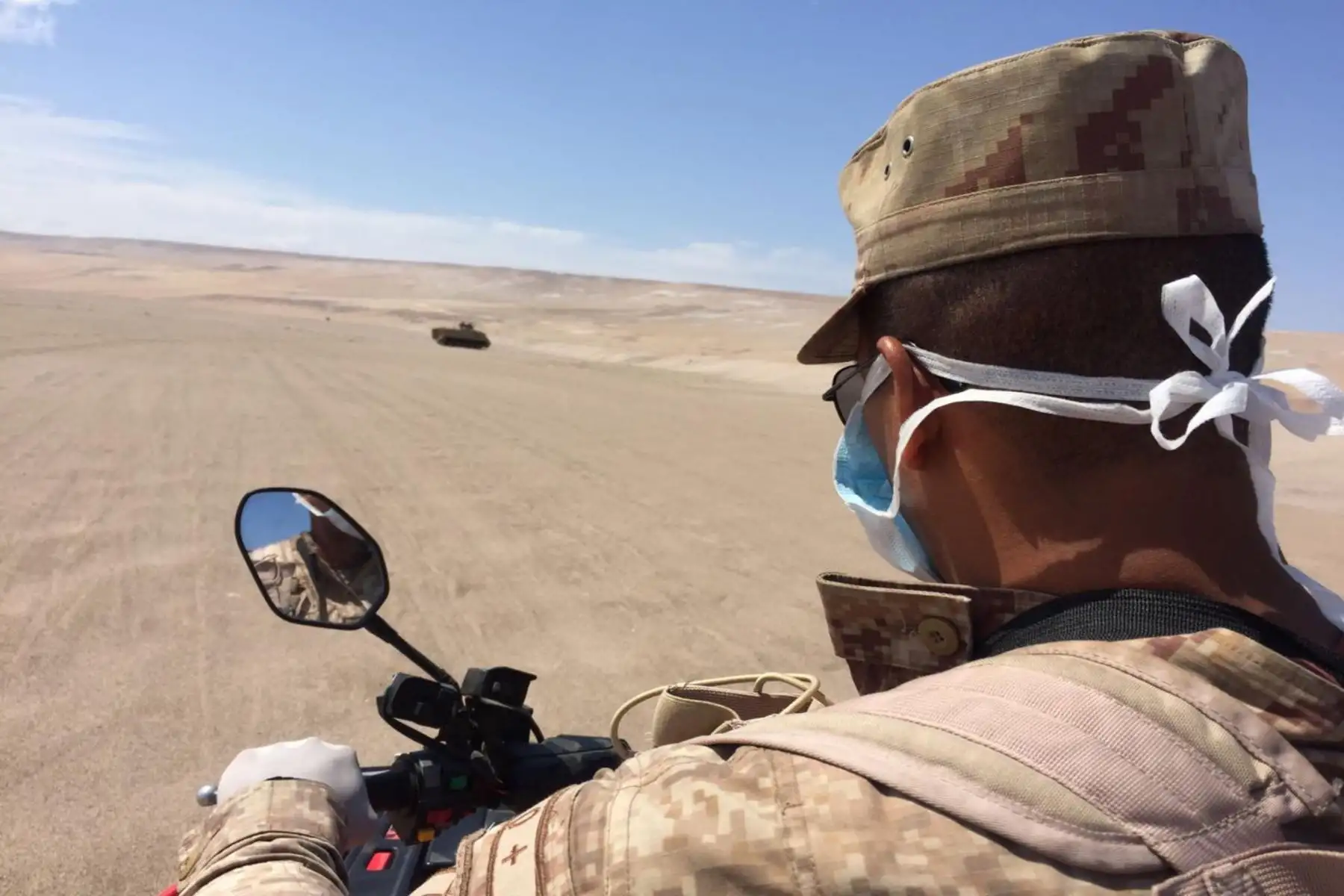 Se refuerza el patrullaje del Ejército,en la frontera Sur, con el apoyo de drones, cuatrimotos y la caballería.
Foto: Ejército del Perú