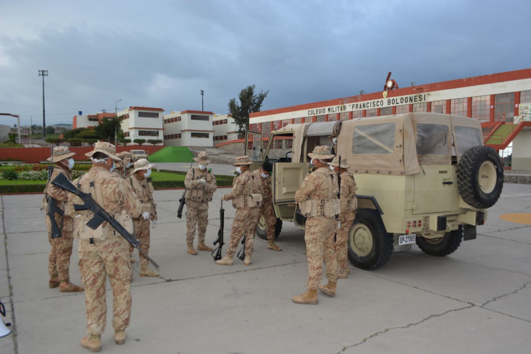 Soldados del cuartel de Locumba, Tacna, apoyan en patrullaje en Arequipa. Foto: ANDINA/Difusión