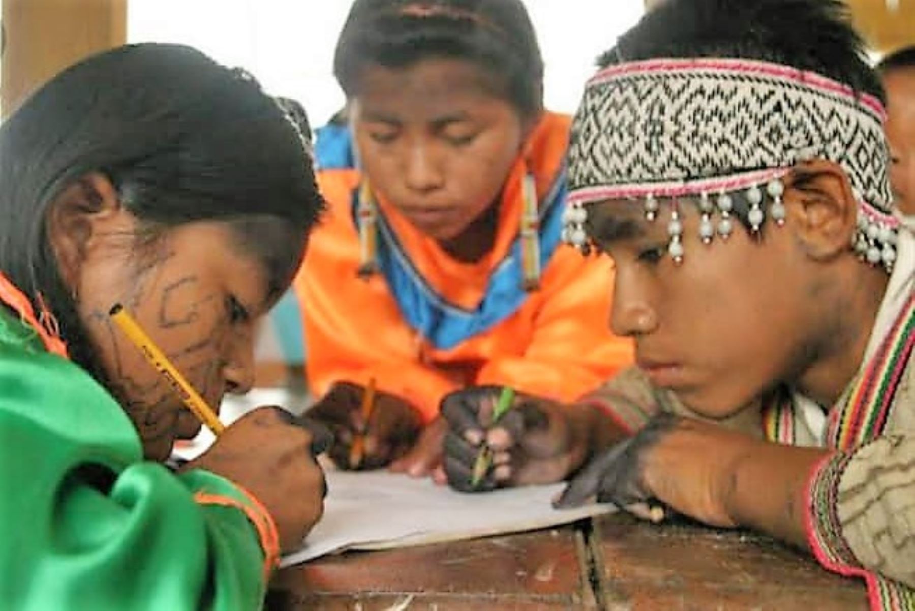 Escolares de comunidades nativas del Cusco.