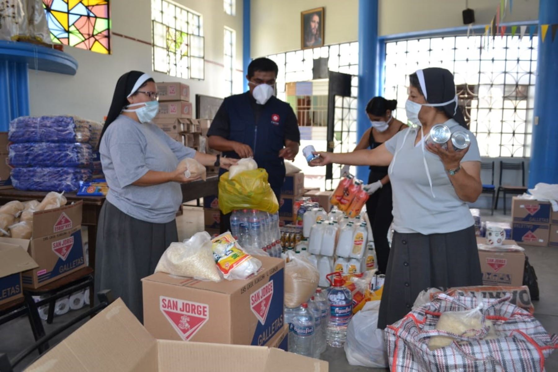 Arzobispado de Trujillo emprende cruzada para recolectar víveres a favor de las familias vulnerables de La Libertad. ANDINA/Difusión