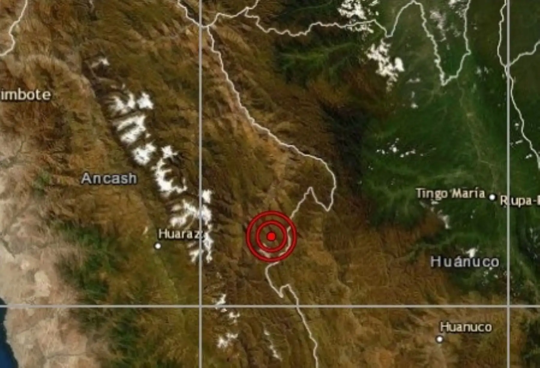 Sismo de magnitud 4.1 remeció esta mañana el distrito de Chavín de Huantar, en la sierra de la región Áncash.