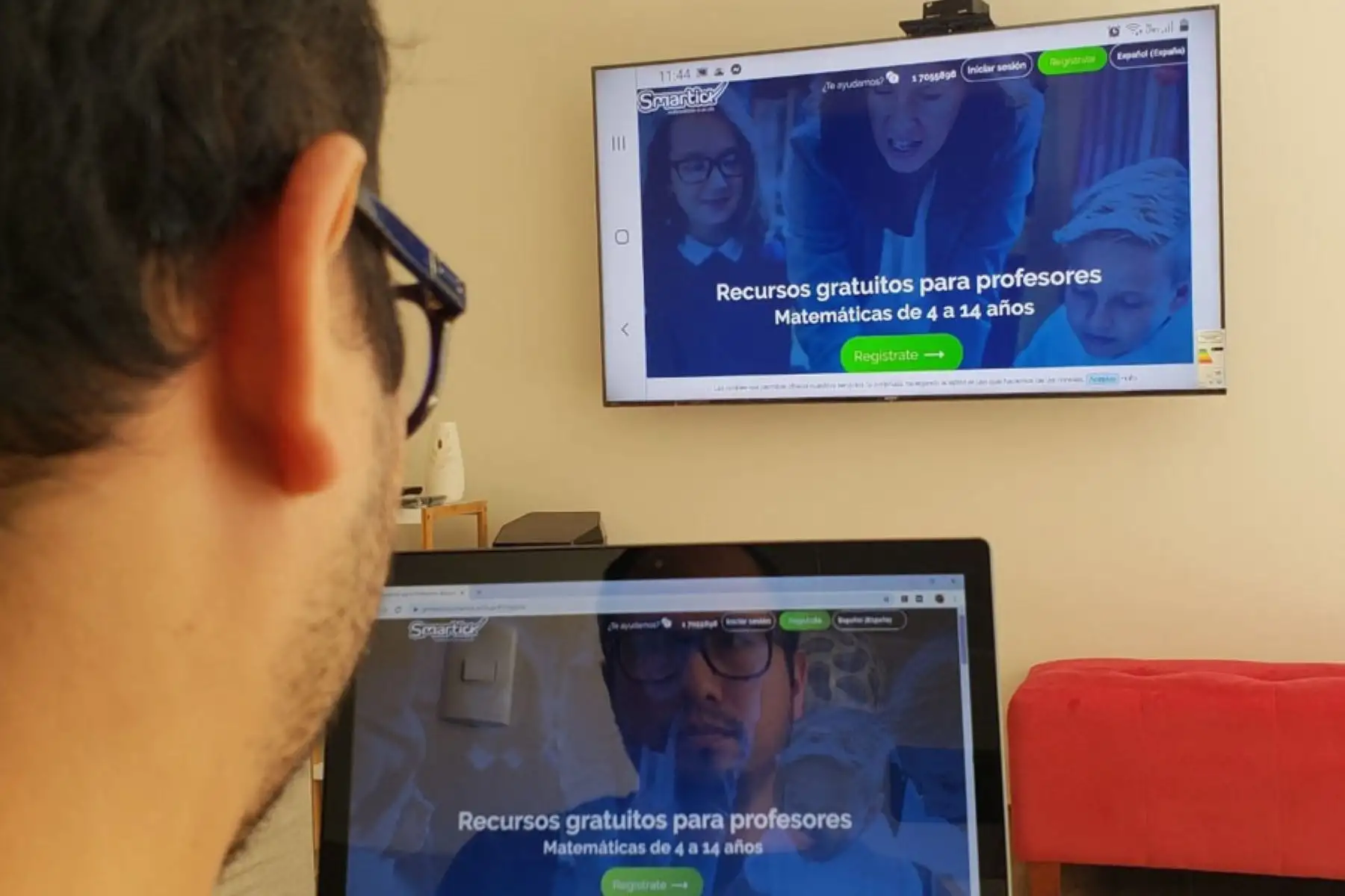 Los docentes deben ingresar a la plataforma de Smartick y podrán registrarse sin costo.