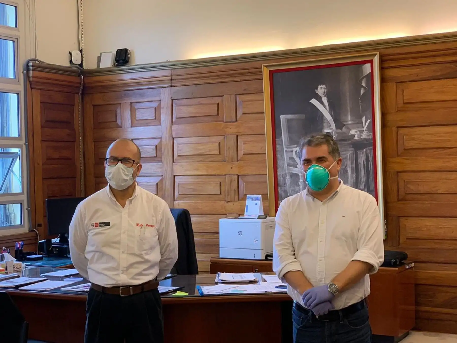 Ministro de Salud, Víctor Zamora, recibió en su despacho al alcalde de Jesús María