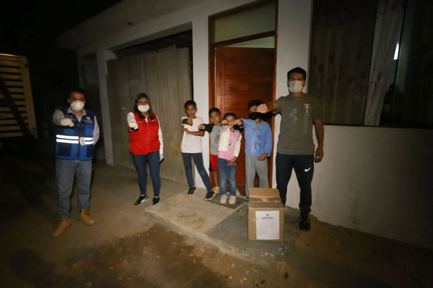 MLM entregó vecinos de SJM 1,400 canastas de víveres a familias en situación vulnerable, en apoyo contra el Covi-19.Foto:ANDINA/MLM