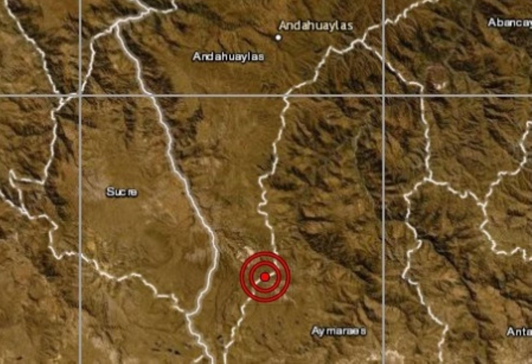 Apurímac fue remecida esta mañana por sismo de magnitud 5.2.