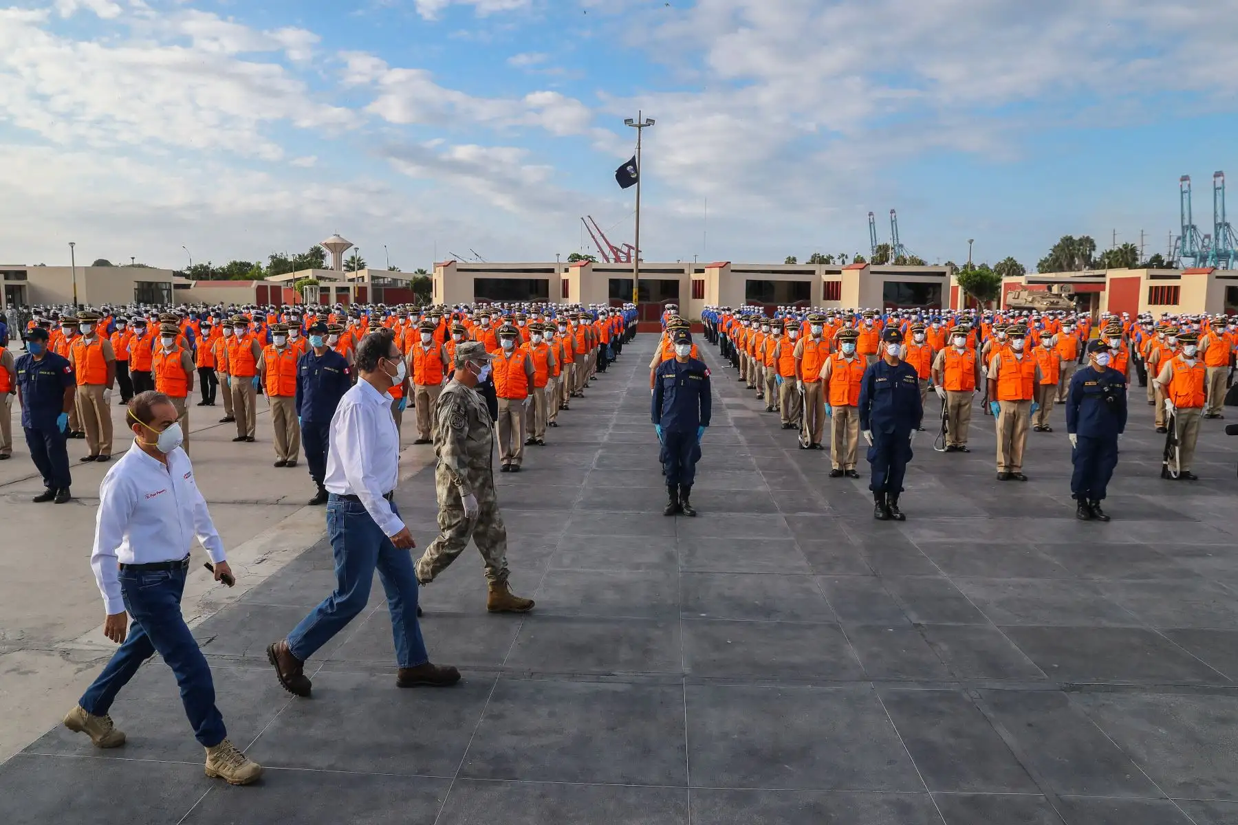 Presidente Martín Vizcarra supervisa la Base Naval de la Marina de Guerra del Perú. 
Foto: ANDINA/Prensa Presidencia
