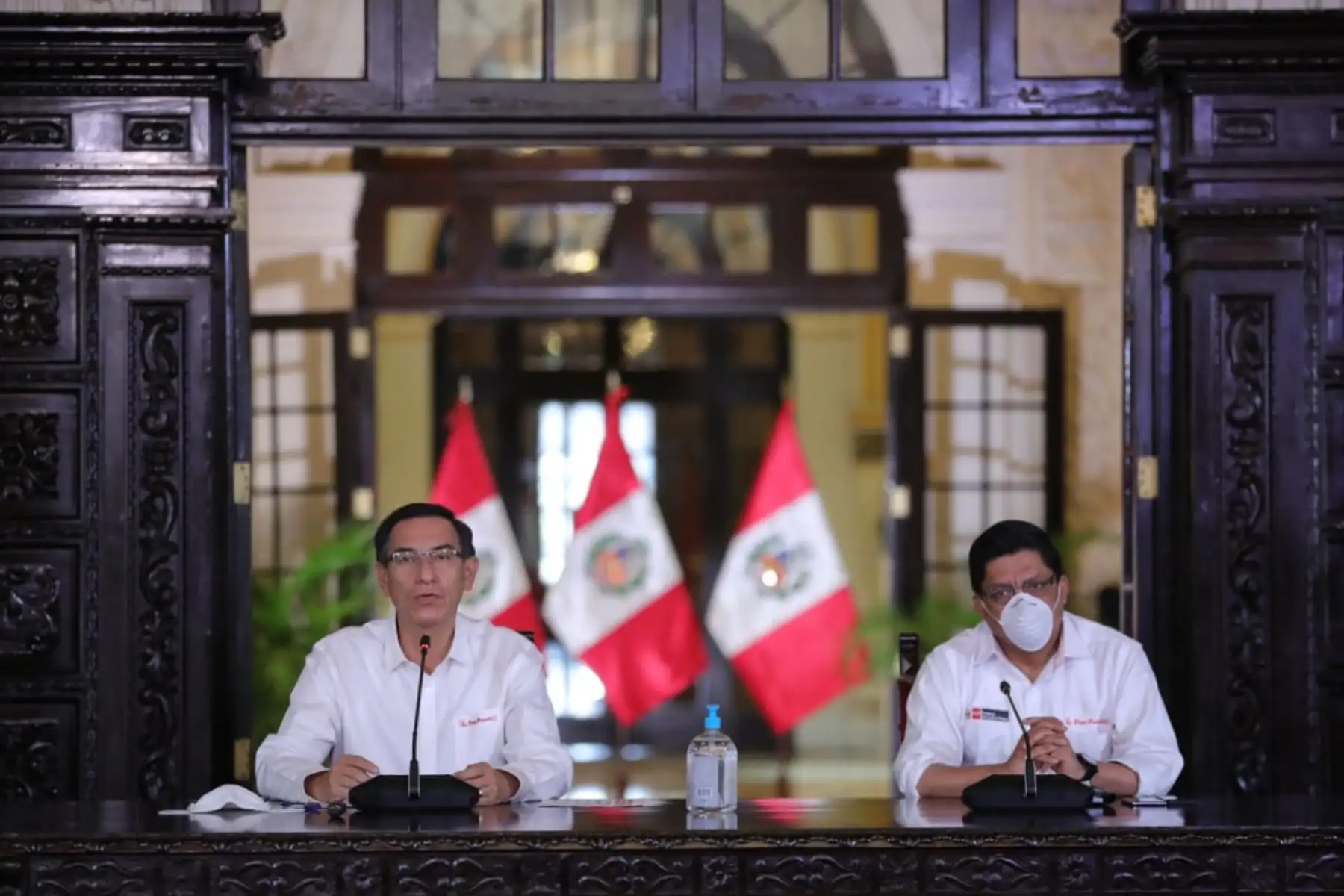 El presidente de la República, Martín Vizcarra, informa los avances de las medidas adoptadas en el marco del estado de emergencia nacional por el coronavirus (covid-19). Foto:ANDINA/ Prensa Presidencia