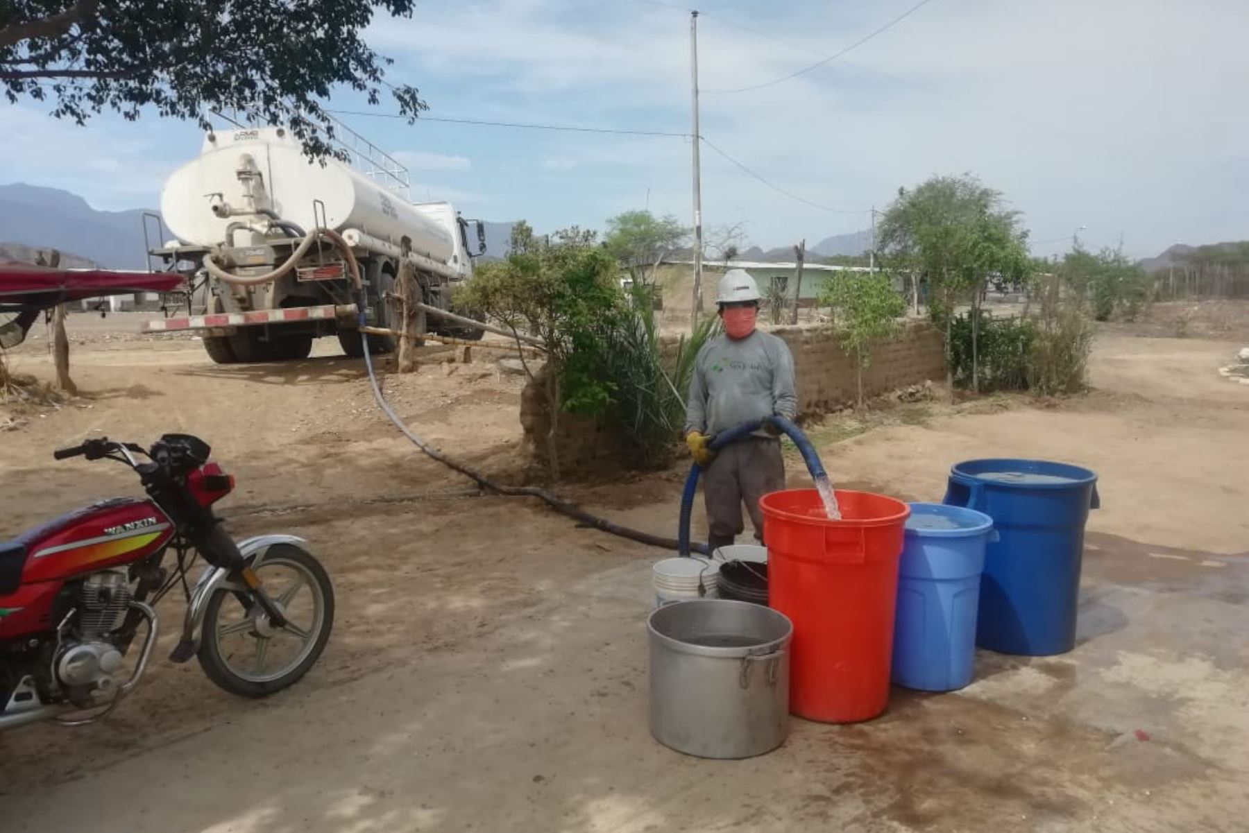 El Ministerio de Vivienda garantizó la entrega de agua potable a los pobladores del distrito de Pacora, en Lambayeque. ANDINA/Difusión